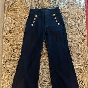 High waisted Jeans with Gold Buttons